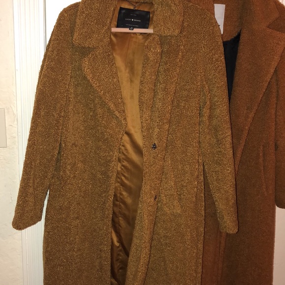 Lucky brand tan/brown Furry coat - Picture 4 of 5